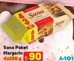 SANA PAKET MARGARİN 4X250 G SANA PAKET MARGARİN 4X250 G